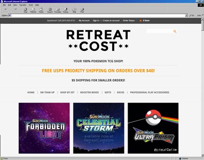 Retreat Cost Pokemon Card Shop Screenshot
